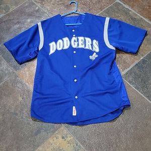 Dodgers Baseball Jersey spellout & patch logo